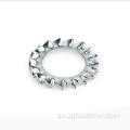 Rostfritt stål Externa tänder Serrated Lock Washer DIN6798